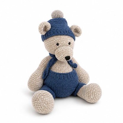 Håndlavet hæklet bamse 45 cm