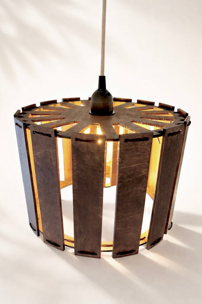 Loftlampe i træ - spisebordslampe - Aura
